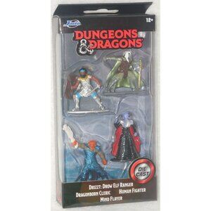 Jada Toys DUNGEONS & DRAGONS Die Cast Figurines 4 Pack Starter Pack